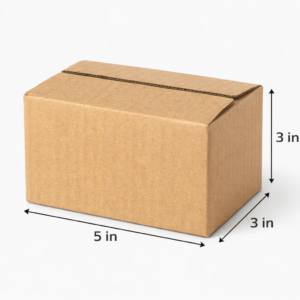 5 × 3 × 3 Inch Corrugated Kraft Shipping Box